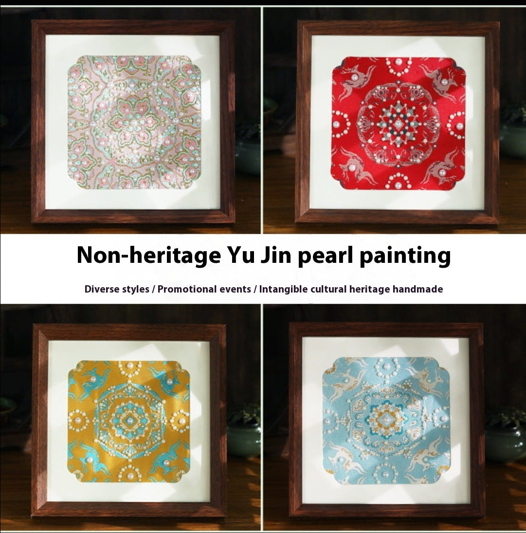 Song Brocade Pearl Painting Handmade DIY Material Kit Team Building Warm-up Salon Event Traditional Decorative Painting Gift