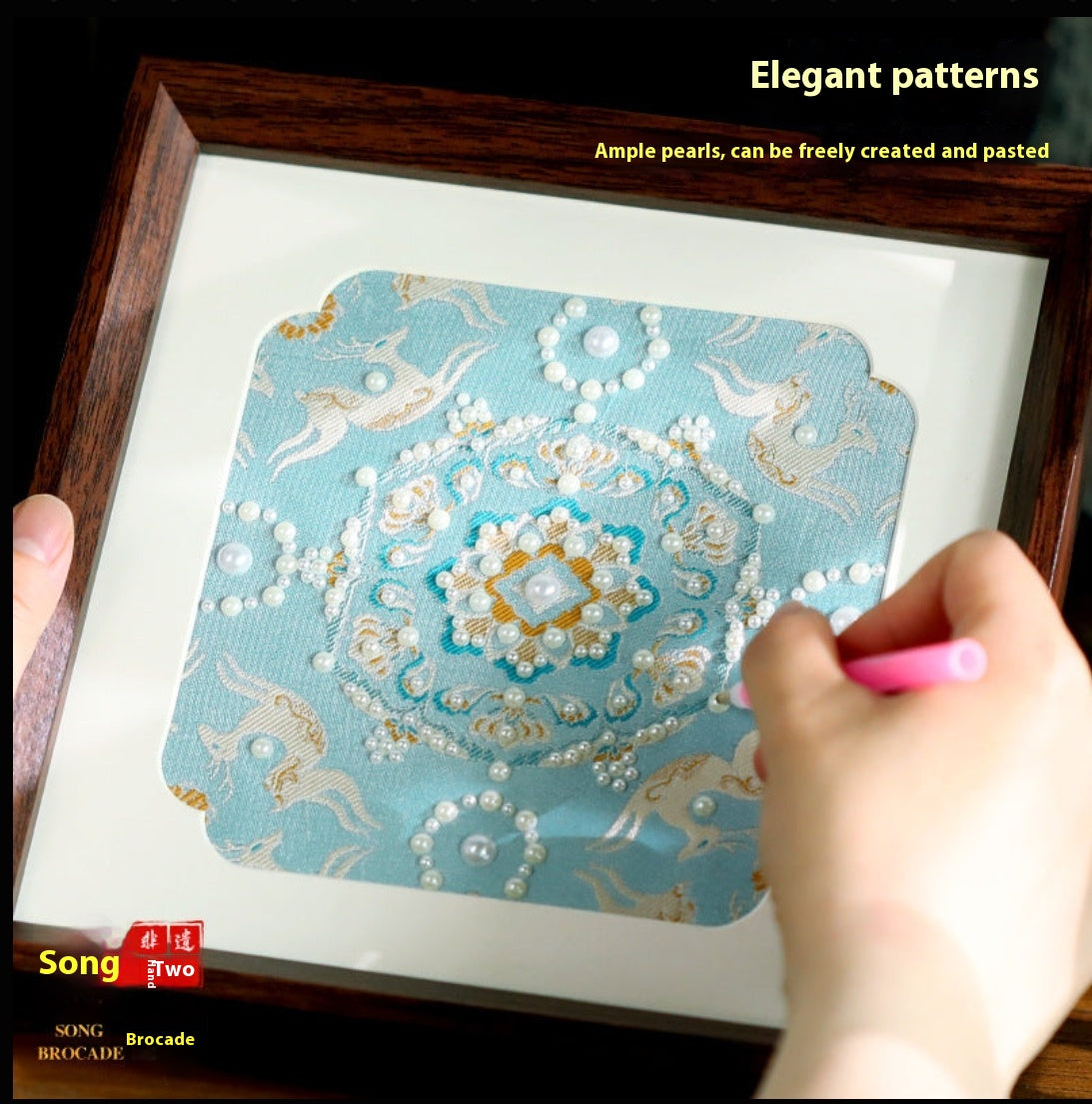 Song Brocade Pearl Painting Handmade DIY Material Kit Team Building Warm-up Salon Event Traditional Decorative Painting Gift