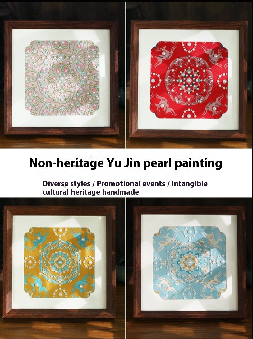 Song Brocade Pearl Painting Handmade DIY Material Kit Team Building Warm-up Salon Event Traditional Decorative Painting Gift