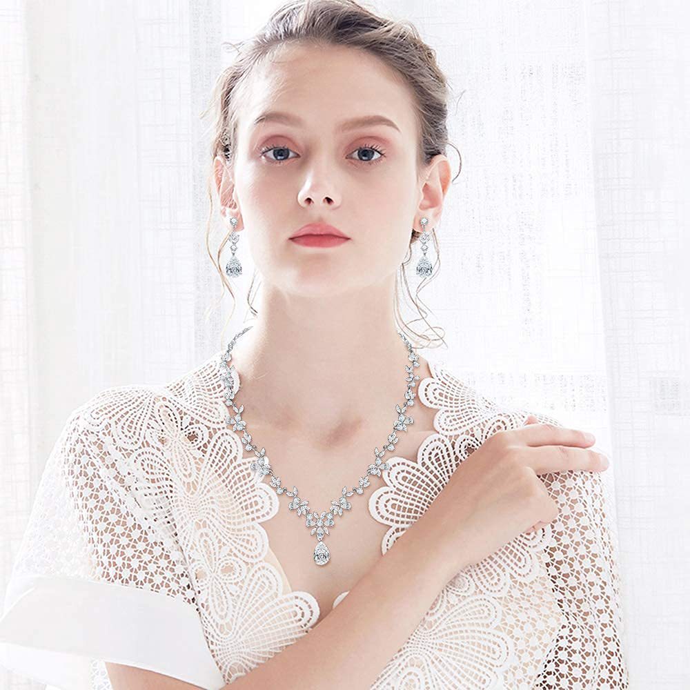 New Fashion Diamond Wedding Jewelry Set Bride Dress Accessories Trendy Fashion Jewelry for Women
