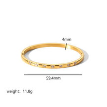 Ins Style Titanium Steel Bracelet Hexagram Clasp Bracelet for Women 18k Gold Plated Stainless Steel Zircon Inlaid Bracelet Cross-Border