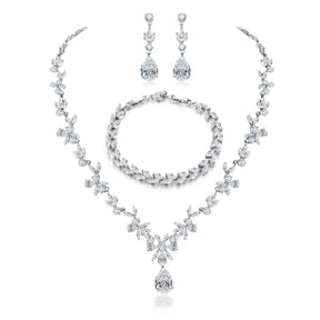 New Fashion Diamond Wedding Jewelry Set Bride Dress Accessories Trendy Fashion Jewelry for Women