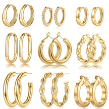 Brass Electroplated Fashion Geometric Circle Elegant Versatile Women's Earring Set