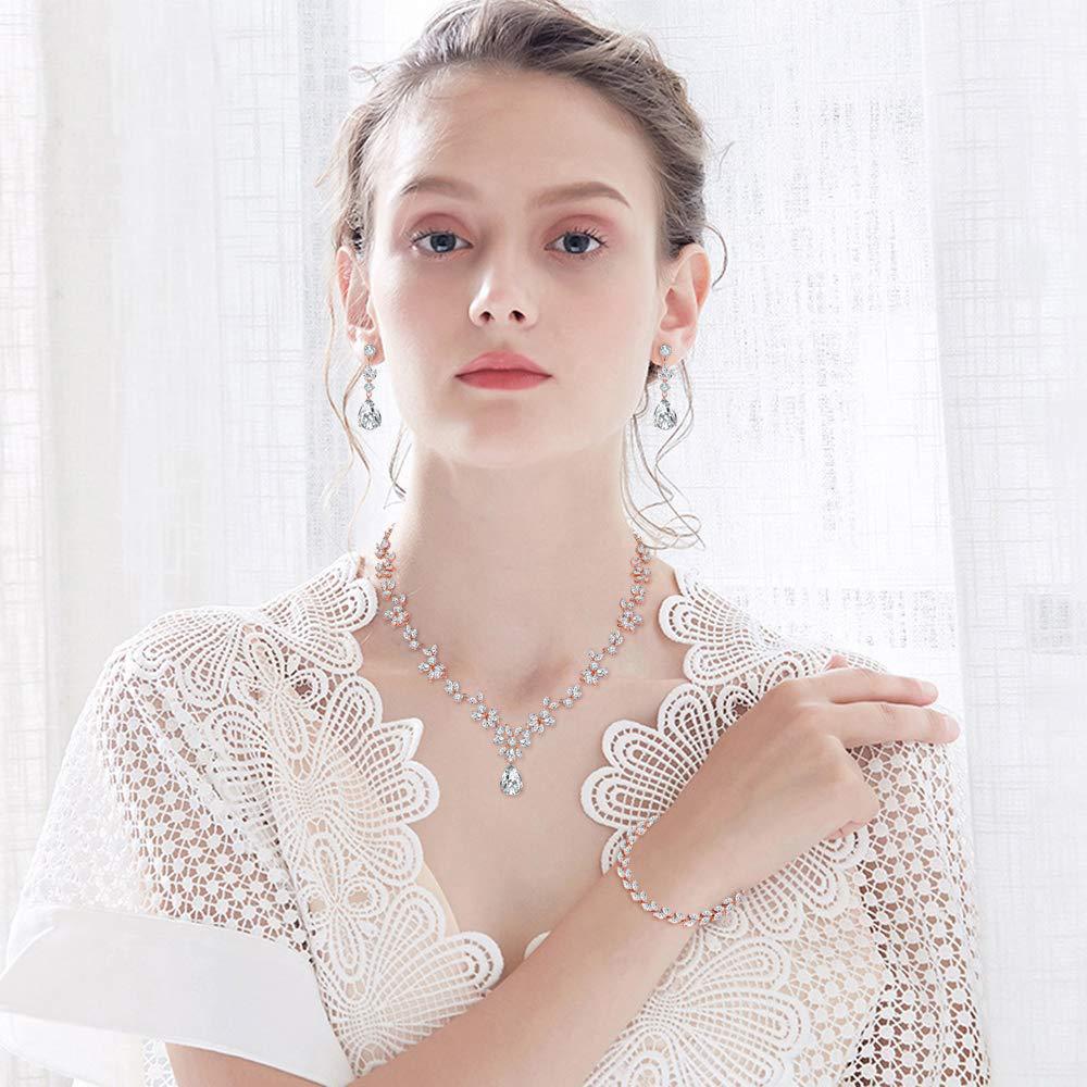 New Fashion Diamond Wedding Jewelry Set Bride Dress Accessories Trendy Fashion Jewelry for Women