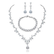 New Fashion Diamond Wedding Jewelry Set Bride Dress Accessories Trendy Fashion Jewelry for Women