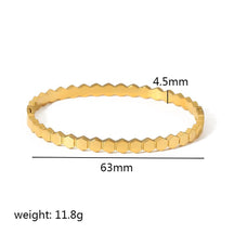 Ins Style Titanium Steel Bracelet Hexagram Clasp Bracelet for Women 18k Gold Plated Stainless Steel Zircon Inlaid Bracelet Cross-Border
