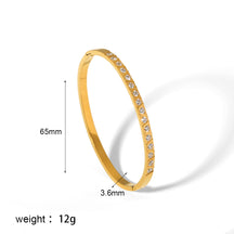 Ins Style Titanium Steel Bracelet Hexagram Clasp Bracelet for Women 18k Gold Plated Stainless Steel Zircon Inlaid Bracelet Cross-Border