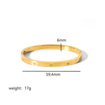 Ins Style Titanium Steel Bracelet Hexagram Clasp Bracelet for Women 18k Gold Plated Stainless Steel Zircon Inlaid Bracelet Cross-Border