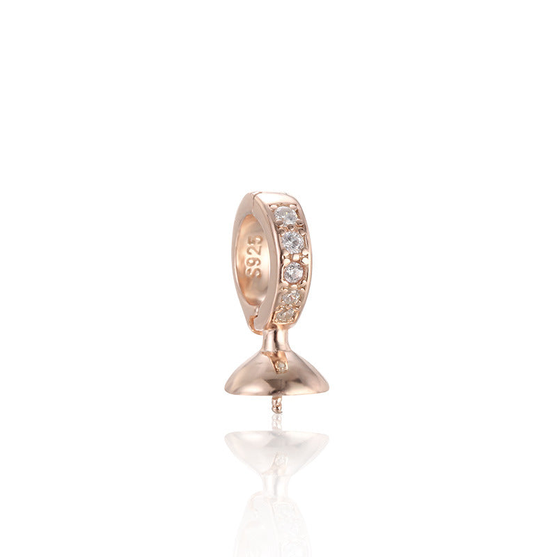 925 Sterling Silver Niche High-End Design Pendant Necklace Universal Clip DIY Inlay Necklace Bracelet Accessories