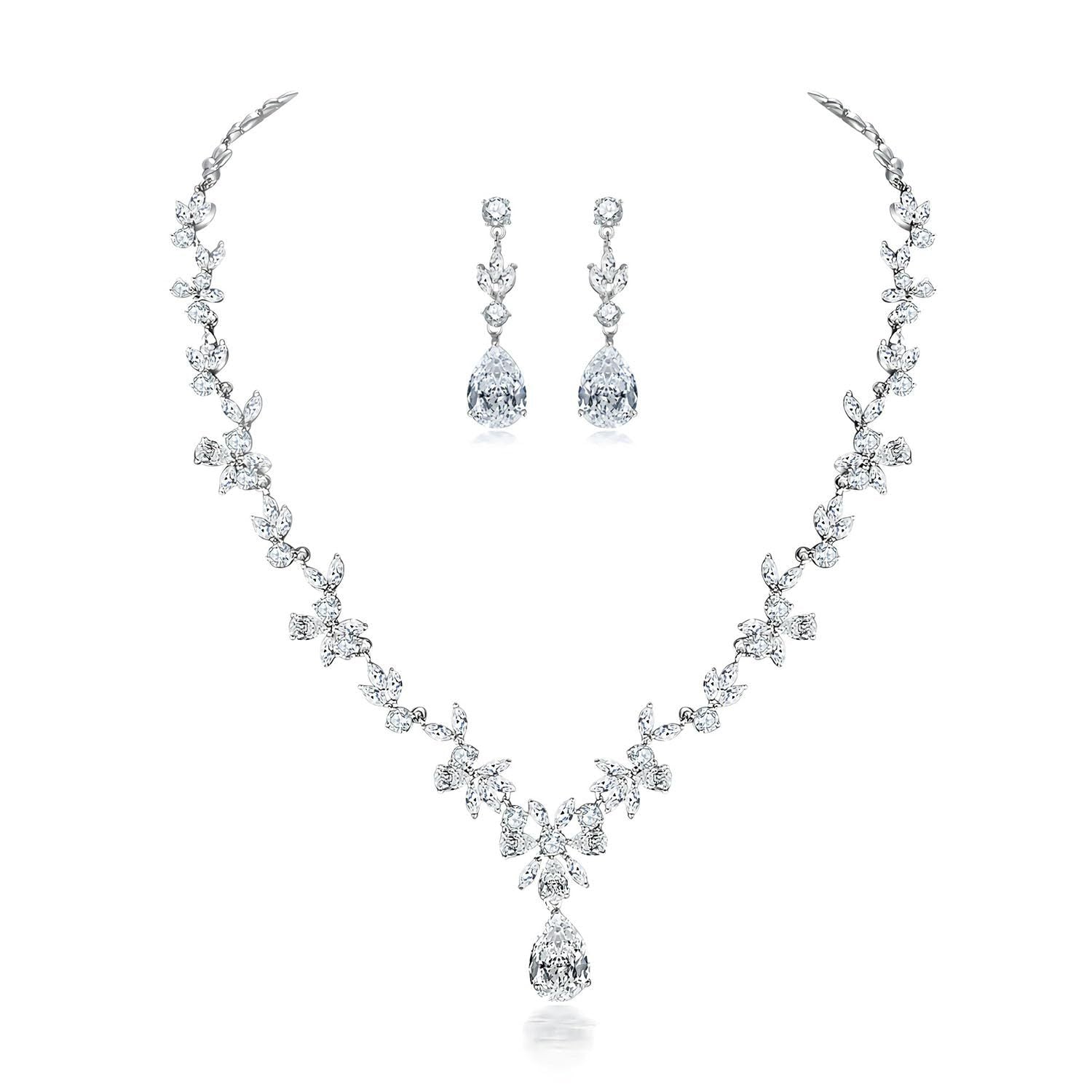 New Fashion Diamond Wedding Jewelry Set Bride Dress Accessories Trendy Fashion Jewelry for Women