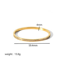 Ins Style Titanium Steel Bracelet Hexagram Clasp Bracelet for Women 18k Gold Plated Stainless Steel Zircon Inlaid Bracelet Cross-Border