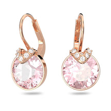 Cross-Border Hot Selling V-Shaped Bella Crystal Round Earrings Series Set Simple Light Luxury Elegant Fashionable Statement Earrings