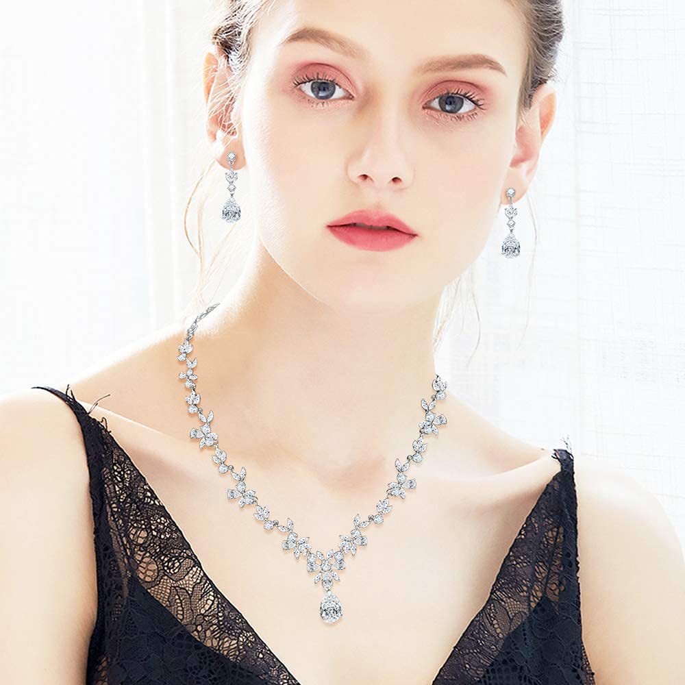 New Fashion Diamond Wedding Jewelry Set Bride Dress Accessories Trendy Fashion Jewelry for Women