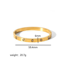 Ins Style Titanium Steel Bracelet Hexagram Clasp Bracelet for Women 18k Gold Plated Stainless Steel Zircon Inlaid Bracelet Cross-Border