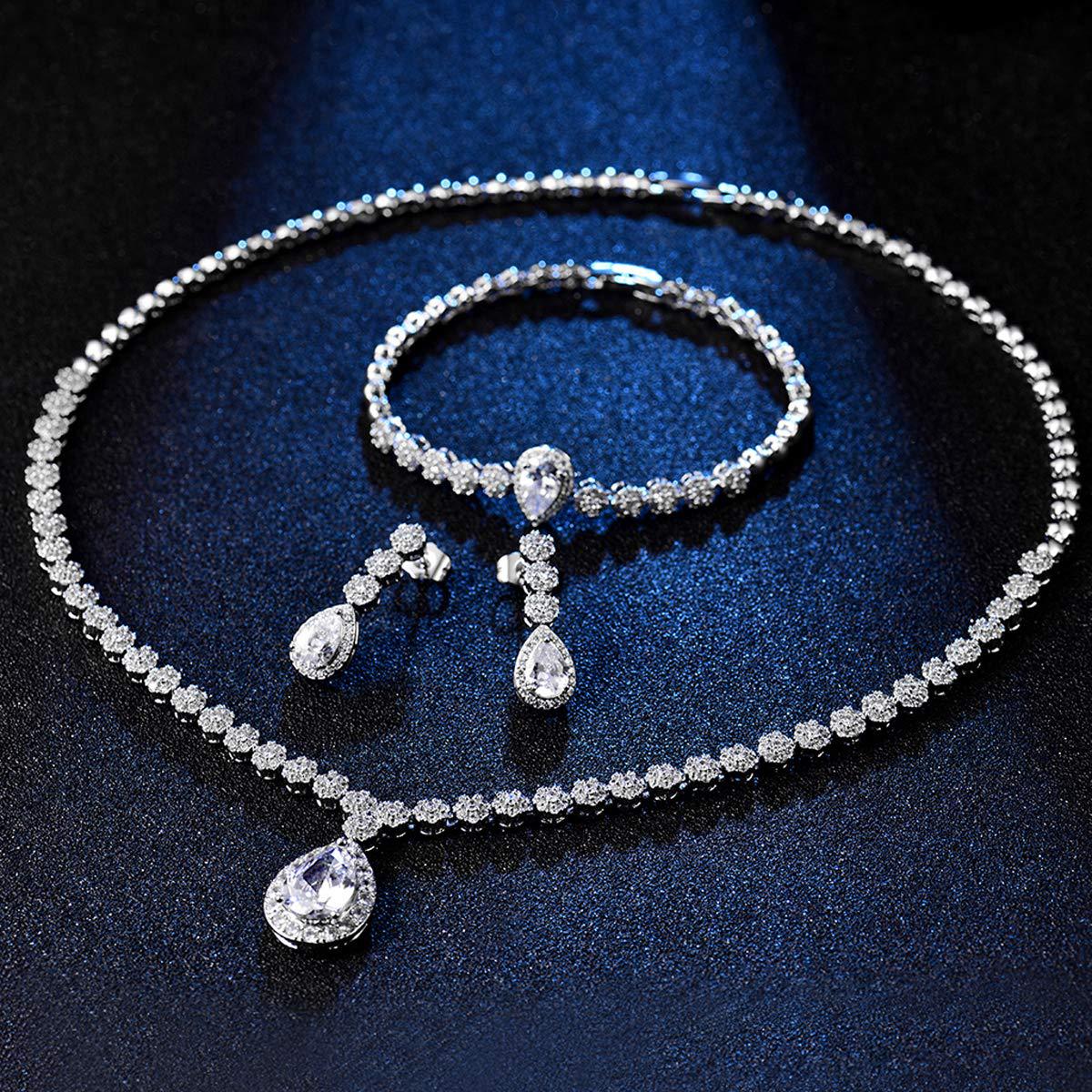 New Fashion Diamond Wedding Jewelry Set Bride Dress Accessories Trendy Fashion Jewelry for Women