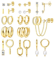 Hot Selling Personalized Copper Material Earrings Creative Fashion Simple Zirconia Inlaid Earrings Stud Set