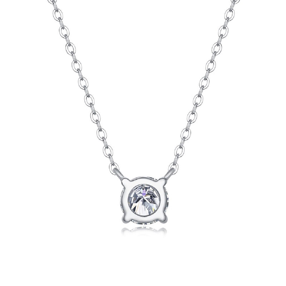 S925 Silver My Heart Eternal Pendant New Moissanite Four-Claw Necklace Collarbone Chain Hot Sale Wholesale