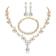 New Fashion Diamond Wedding Jewelry Set Bride Dress Accessories Trendy Fashion Jewelry for Women