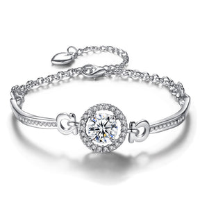 Bridal Set Jewelry Eight Arrows Eight Hearts Zircon Holy Light Pendant Necklace Ring Earrings Bracelet Four-Piece Set
