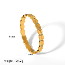Ins Style Titanium Steel Bracelet Hexagram Clasp Bracelet for Women 18k Gold Plated Stainless Steel Zircon Inlaid Bracelet Cross-Border