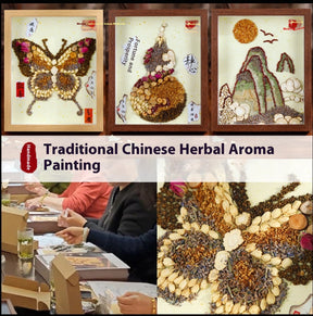 伝統中国医学の香りの絵画手作りDIY材料キット伝統中国医学のコラージュアート文化と創造的な健康活動中秋節